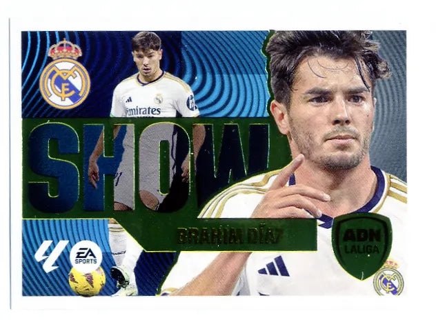 Liga Este-2024-25-Panini-Cromo Trading Card Fútbol- Brahim Díaz - Real Madrid -3-ADN La Liga Show