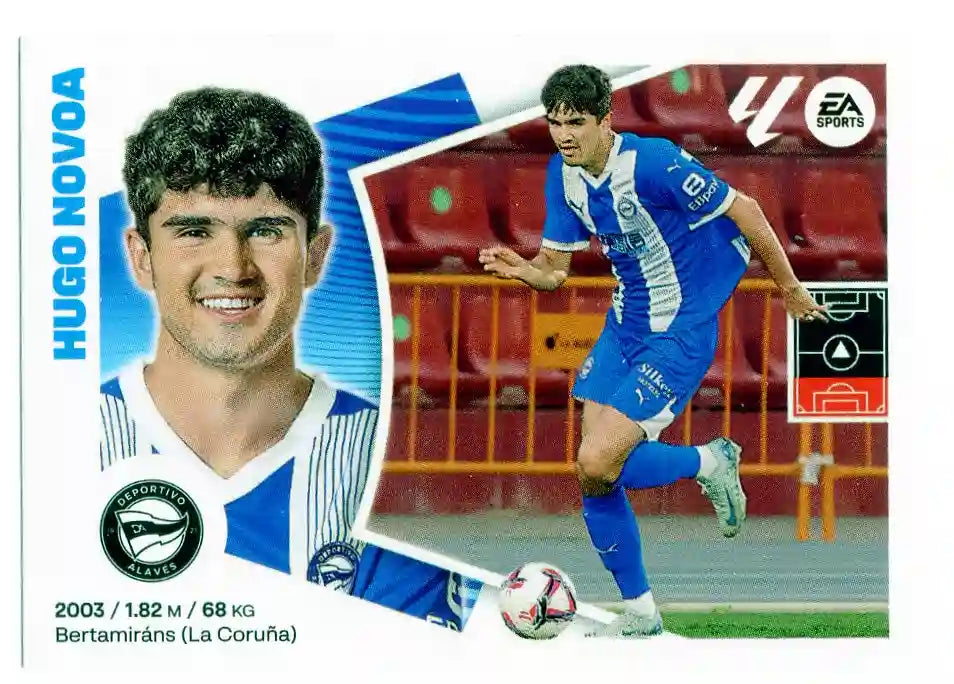 Liga Este-2024-25-Panini-Cromo Trading Card Fútbol- Hugo Novoa-Alavés-5-Básico