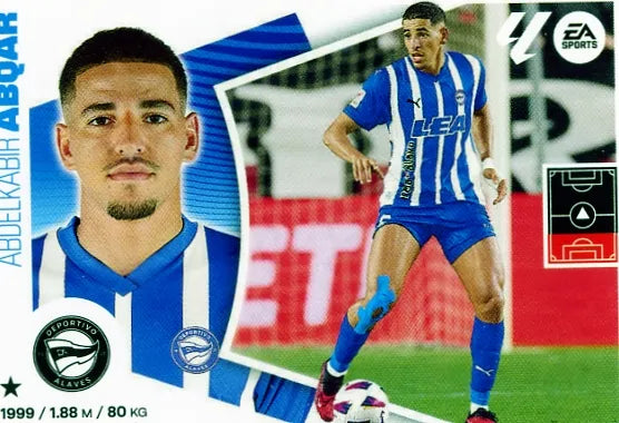 Liga Este-2024-25-Panini-Cromo Trading Card Fútbol- Abqar-Alavés-8-Básico