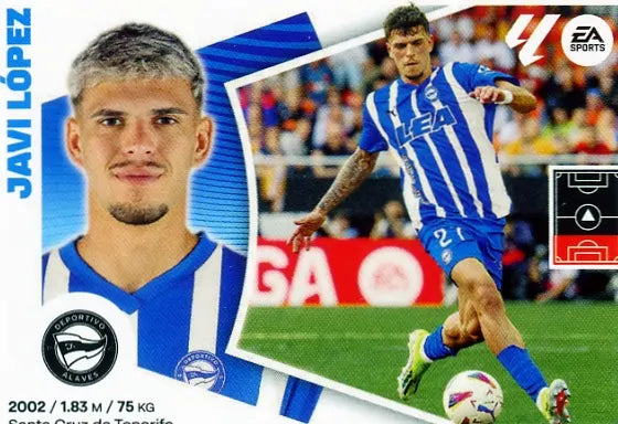 Liga Este-2024-25-Panini-Cromo Trading Card Fútbol- Javi Lopez-Alavés-10-Básico