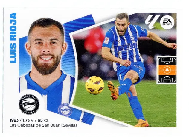 Liga Este-2024-25-Panini-Cromo Trading Card Fútbol- Luis Rioja-Alavés-16-Básico
