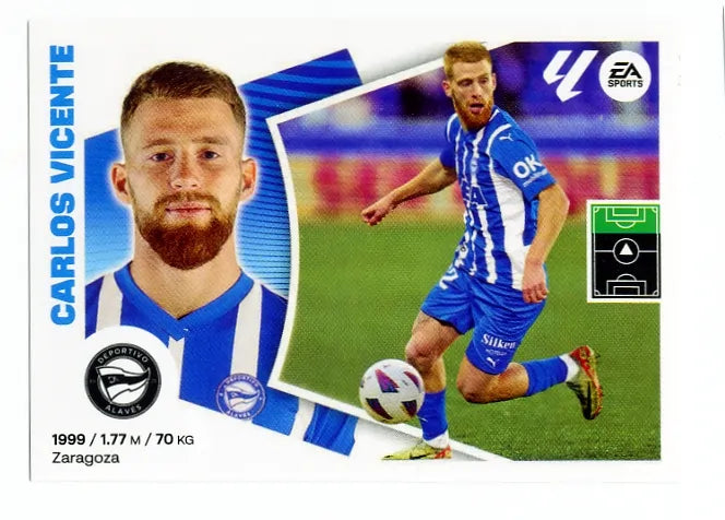 Liga Este-2024-25-Panini-Cromo Trading Card Fútbol- Carlos Vicente-Alavés-17-Básico