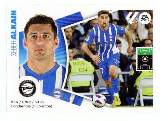 Liga Este-2024-25-Panini-Cromo Trading Card Fútbol- Alkain-Alavés-18-Básico