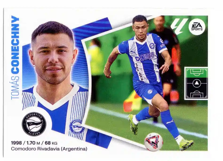 Liga Este-2024-25-Panini-Cromo Trading Card Fútbol- Conechny-Alavés-18 Bis-Básico