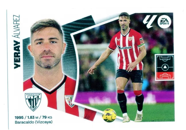 Liga Este-2024-25-Panini-Cromo Trading Card Fútbol- Yeray- Athletic Club-7-Básico