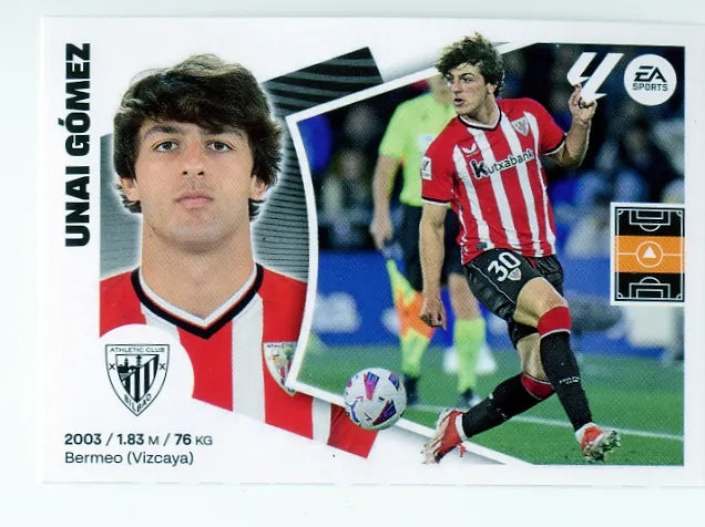 Liga Este-2024-25-Panini-Cromo Trading Card Fútbol- Unai Gómez- Athletic Club-13-Básico