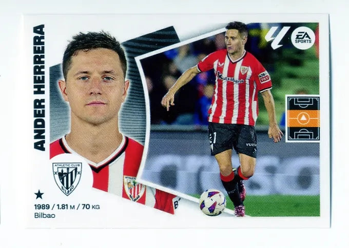 Liga Este-2024-25-Panini-Cromo Trading Card Fútbol- Ander Herrera- Athletic Club-16A-Básico