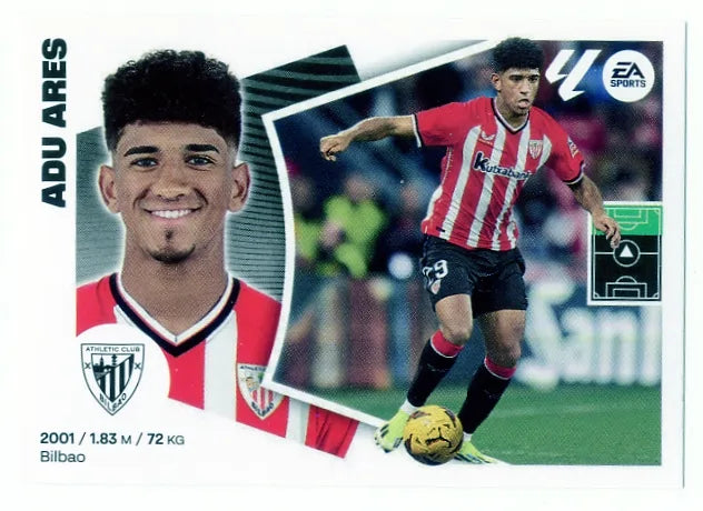 Liga Este-2024-25-Panini-Cromo Trading Card Fútbol- Adu Ares- Athletic Club-16B-Básico