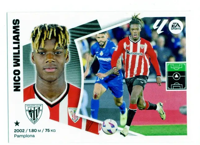 Liga Este-2024-25-Panini-Cromo Trading Card Fútbol- Nico Williams- Athletic Club-18-Básico