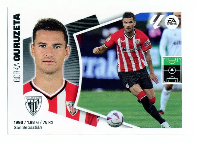 Liga Este-2024-25-Panini-Cromo Trading Card Fútbol- Guruzeta- Athletic Club-20-Básico