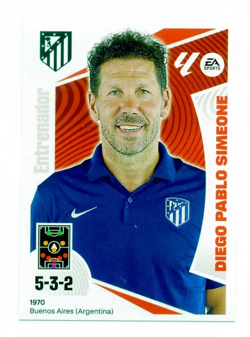 Liga Este-2024-25-Panini-Cromo Trading Card Fútbol- Diego Pablo Simeone - Atl. de Madrid-2-Básico