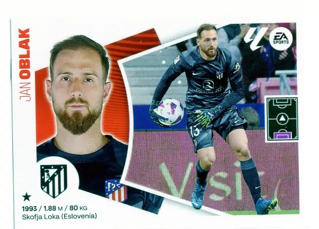 Liga Este-2024-25-Panini-Cromo Trading Card Fútbol- Oblak- Atl. de Madrid-3-Básico