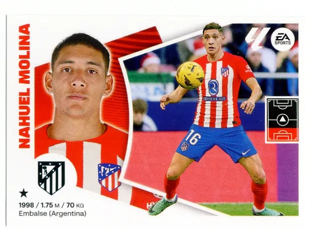 Liga Este-2024-25-Panini-Cromo Trading Card Fútbol- Nahuel Molina- Atl. de Madrid-5-Básico