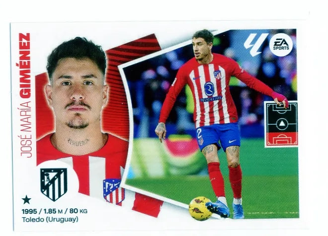 Liga Este-2024-25-Panini-Cromo Trading Card Fútbol- Giménez- Atl. de Madrid-7-Básico