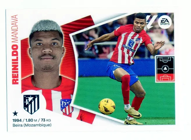 Liga Este-2024-25-Panini-Cromo Trading Card Fútbol- Reinildo- Atl. de Madrid-9-Básico