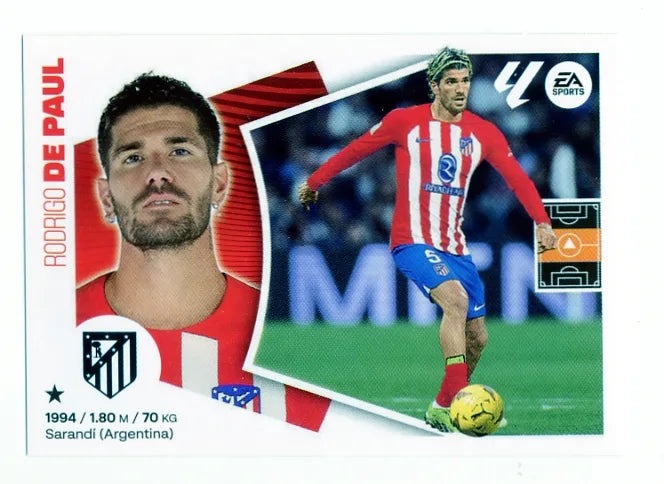 Liga Este-2024-25-Panini-Cromo Trading Card Fútbol- De Paul- Atl. de Madrid-10-Básico
