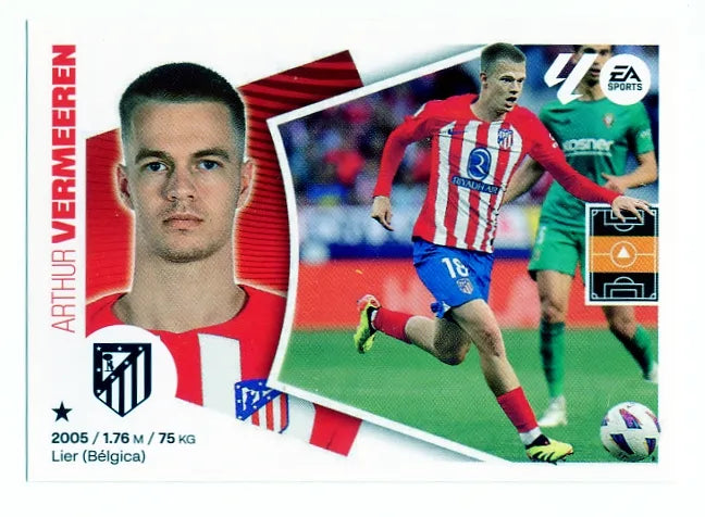 Liga Este-2024-25-Panini-Cromo Trading Card Fútbol- Vermeeren- Atl. de Madrid-12A-Básico