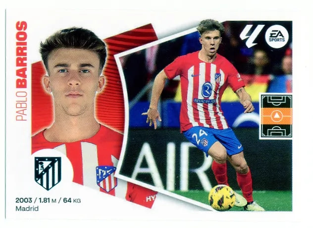 Liga Este-2024-25-Panini-Cromo Trading Card Fútbol- Barrios- Atl. de Madrid-14-Básico