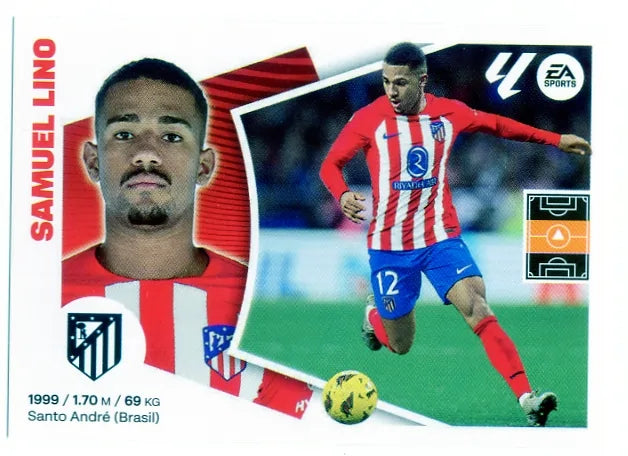 Liga Este-2024-25-Panini-Cromo Trading Card Fútbol- Samuel Lino- Atl. de Madrid-16-Básico