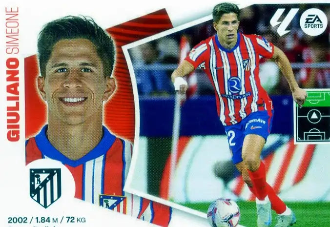 Liga Este-2024-25-Panini-Cromo Trading Card Fútbol- Giuliano - Atl. de Madrid-19 Bis-Básico