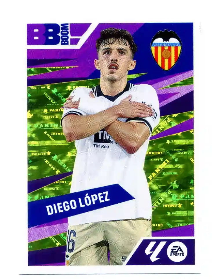 Liga Este-2024-25-Panini-Cromo Trading Card Fútbol- Diego López - Valencia-5-Baby Boom