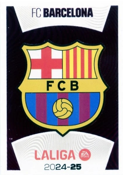 Liga Este-2024-25-Panini-Cromo Trading Card Fútbol- Escudo-Barcelona-1-Básico