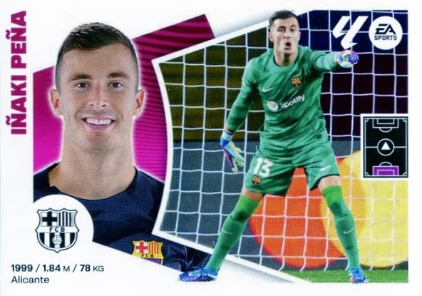 Liga Este-2024-25-Panini-Cromo Trading Card Fútbol- Iñaki Peña-Barcelona-4-Básico