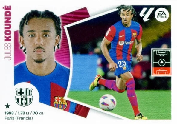 Liga Este-2024-25-Panini-Cromo Trading Card Fútbol- Kounde-Barcelona-5-Básico
