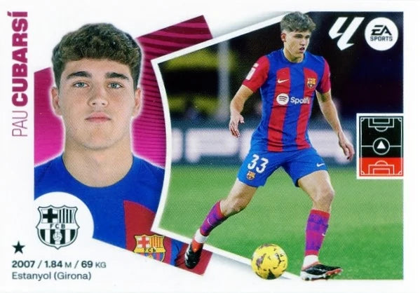 Liga Este-2024-25-Panini-Cromo Trading Card Fútbol- Cubarsí-Barcelona-7-Básico