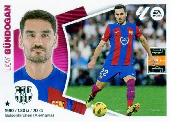 Liga Este-2024-25-Panini-Cromo Trading Card Fútbol- Gündogan-Barcelona-11-Básico