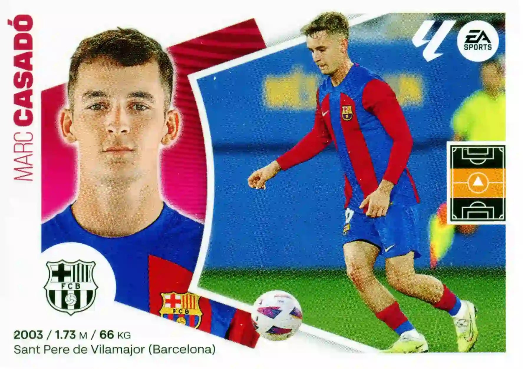 Liga Este-2024-25-Panini-Cromo Trading Card Fútbol- Casadó -Barcelona-11 Bis-Básico