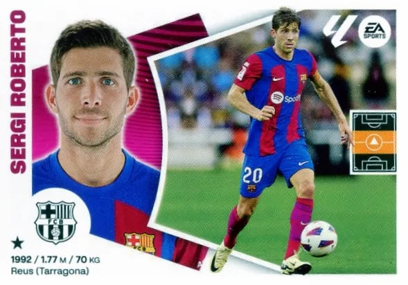 Liga Este-2024-25-Panini-Cromo Trading Card Fútbol- Sergi Roberto-Barcelona-12B-Básico