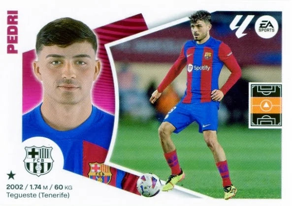 Liga Este-2024-25-Panini-Cromo Trading Card Fútbol- Pedri-Barcelona-14-Básico