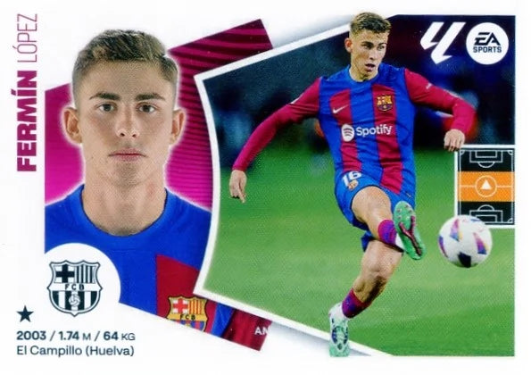 Liga Este-2024-25-Panini-Cromo Trading Card Fútbol- Fermín-Barcelona-15-Básico