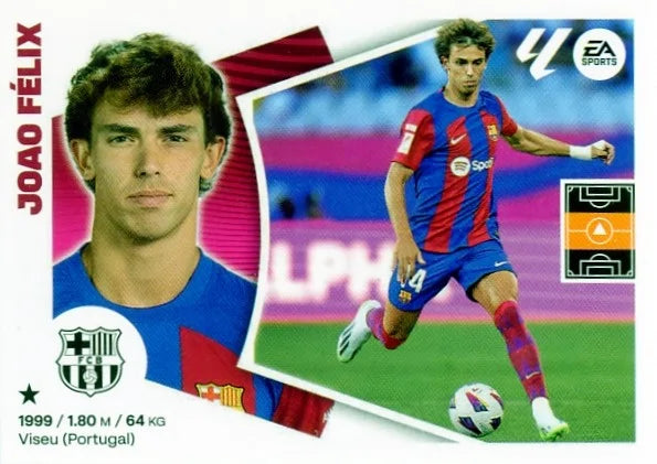 Liga Este-2024-25-Panini-Cromo Trading Card Fútbol- Joao Félix-Barcelona-16-Básico