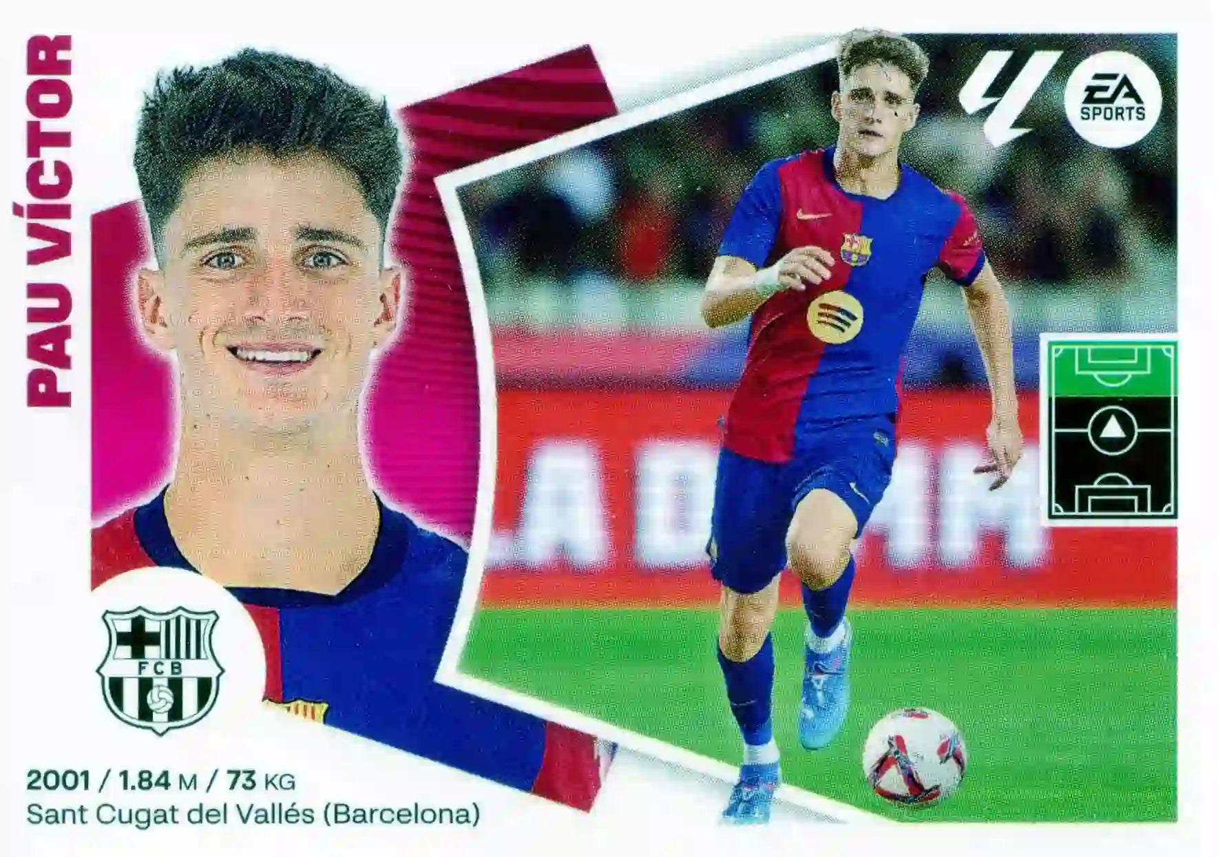 Liga Este-2024-25-Panini-Cromo Trading Card Fútbol- Pau Víctor -Barcelona-17 Bis-Básico