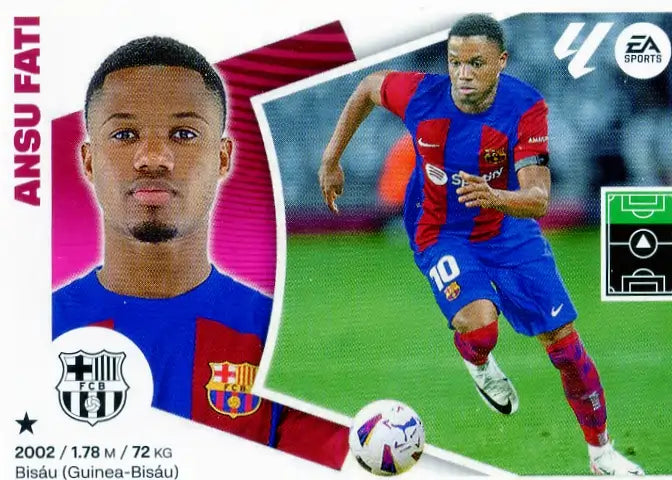 Liga Este-2024-25-Panini-Cromo Trading Card Fútbol- Ansu Fati -Barcelona-19 Bis-Básico