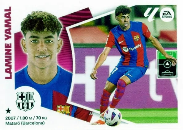 Liga Este-2024-25-Panini-Cromo Trading Card Fútbol- Lamine Yamal-Barcelona-20-Básico