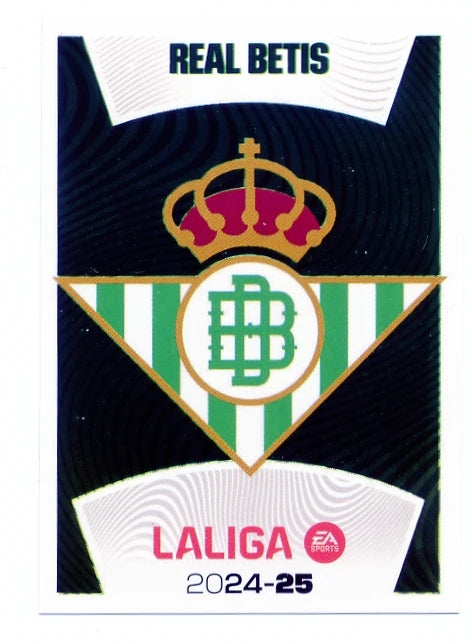 Liga Este-2024-25-Panini-Cromo Trading Card Fútbol- Escudo-Betis-1-Básico
