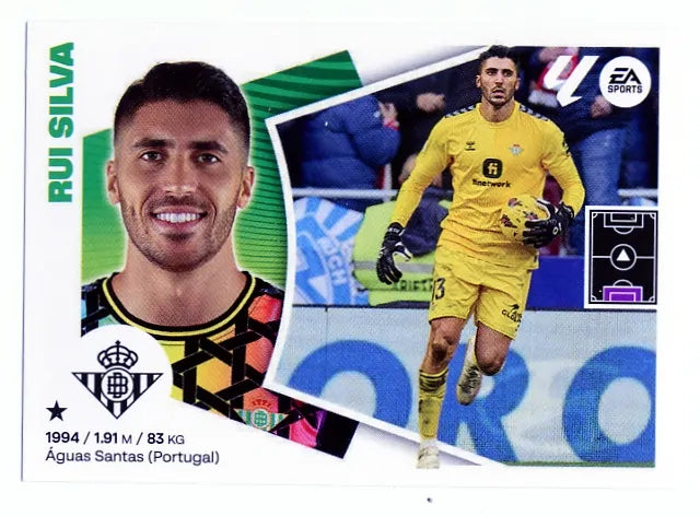 Liga Este-2024-25-Panini-Cromo Trading Card Fútbol- Rui Silva-Betis-3-Básico