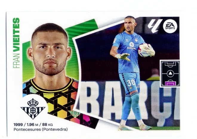 Liga Este-2024-25-Panini-Cromo Trading Card Fútbol- Vieties-Betis-4-Básico