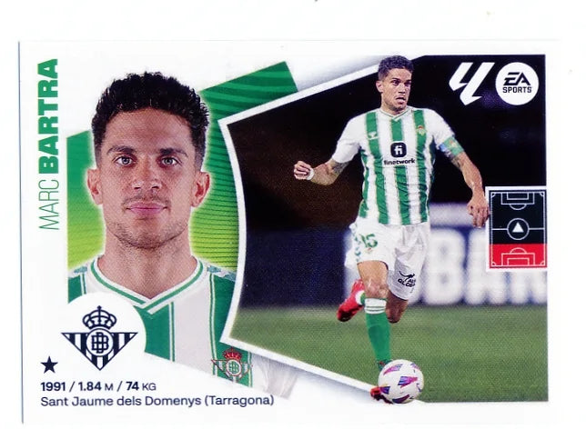Liga Este-2024-25-Panini-Cromo Trading Card Fútbol- Bartra-Betis-7-Básico