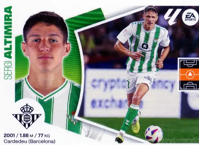 Liga Este-2024-25-Panini-Cromo Trading Card Fútbol- Altimira -Betis-9 Bis-Básico