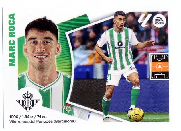 Liga Este-2024-25-Panini-Cromo Trading Card Fútbol- Marc Roca-Betis-11-Básico
