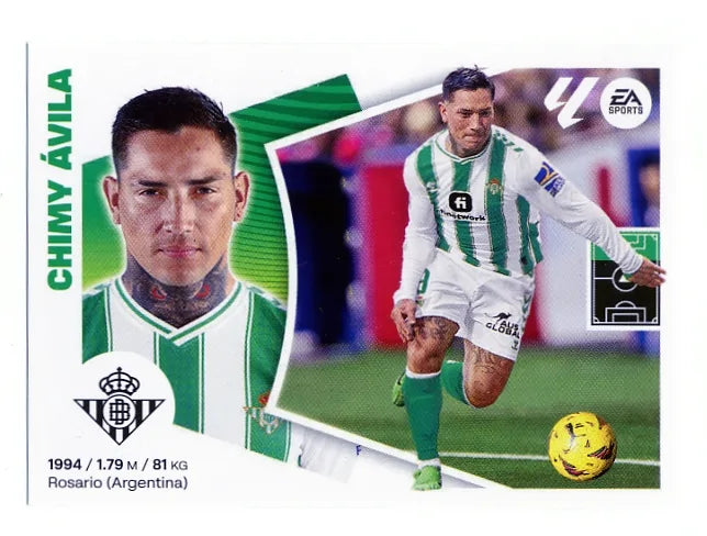 Liga Este-2024-25-Panini-Cromo Trading Card Fútbol- Chimy Ávila-Betis-19-Básico