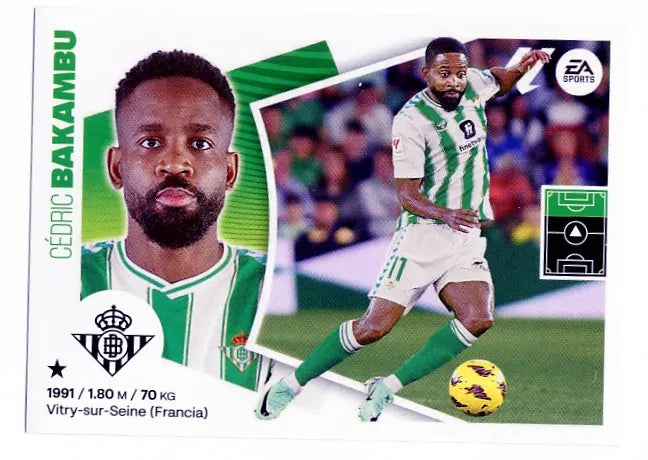 Liga Este-2024-25-Panini-Cromo Trading Card Fútbol- Bakambu-Betis-20-Básico