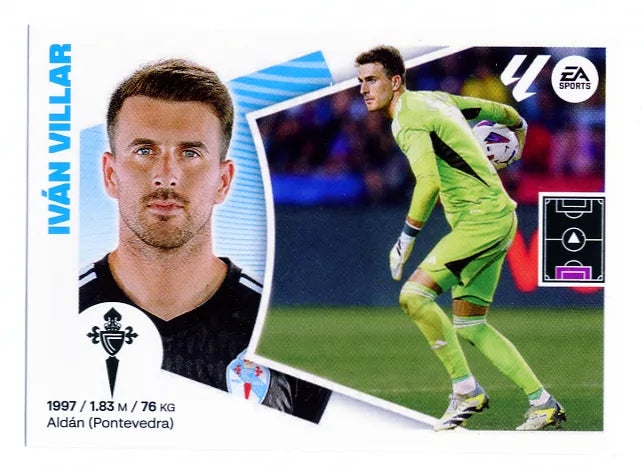 Liga Este-2024-25-Panini-Cromo Trading Card Fútbol- Iván Villar-Celta-4-Básico