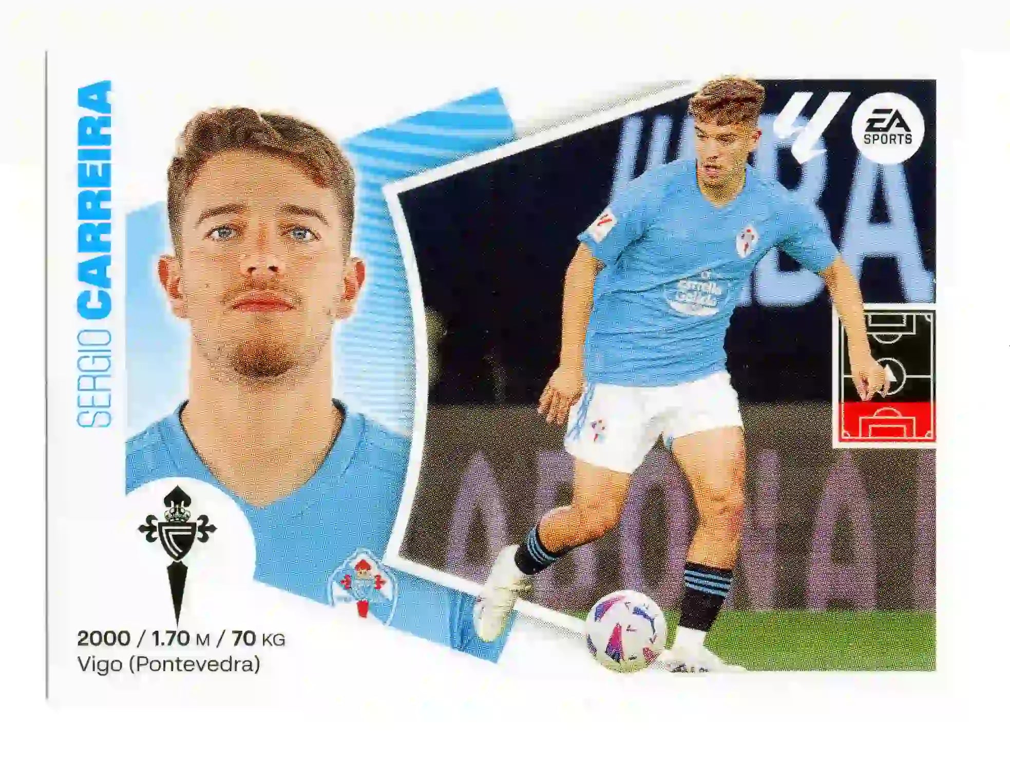 Liga Este-2024-25-Panini-Cromo Trading Card Fútbol- Carreira -Celta-5 Bis-Básico