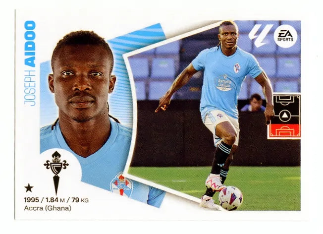 Liga Este-2024-25-Panini-Cromo Trading Card Fútbol- Aidoo-Celta-6B-Básico