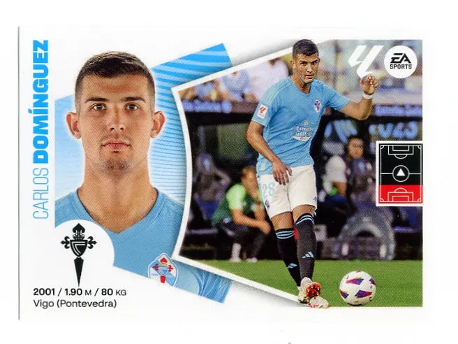 Liga Este-2024-25-Panini-Cromo Trading Card Fútbol- Domínguez-Celta-8-Básico